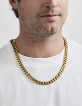 Cudworth 18k Gold Brushed Stainless Steel Necklace